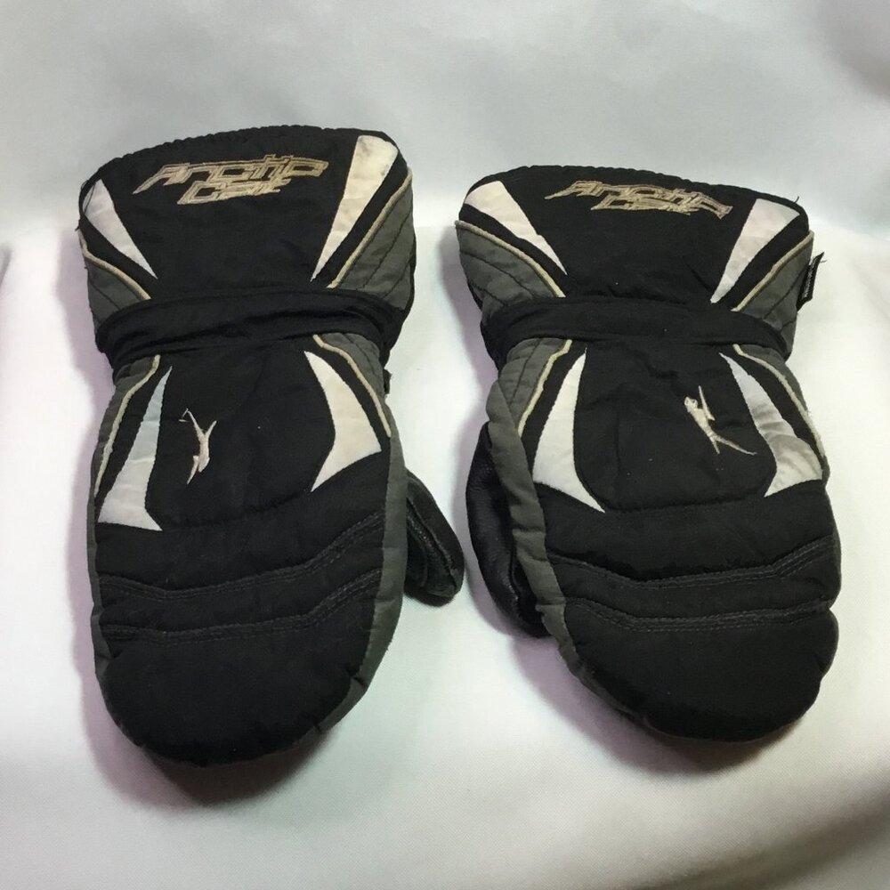 Vintage Arctic Cat Insulated Mittens Unisex Kid's Black Size M VGUC